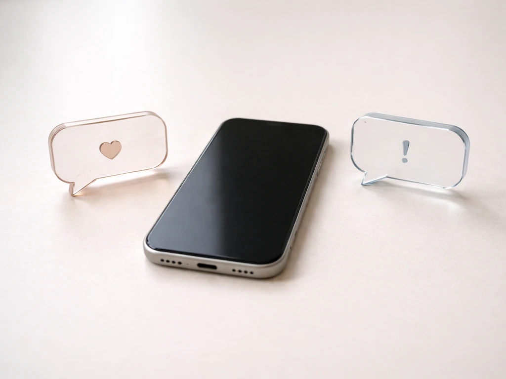 Two side-by-side chat bubbles with different expressions of teasing vs derogatory tone