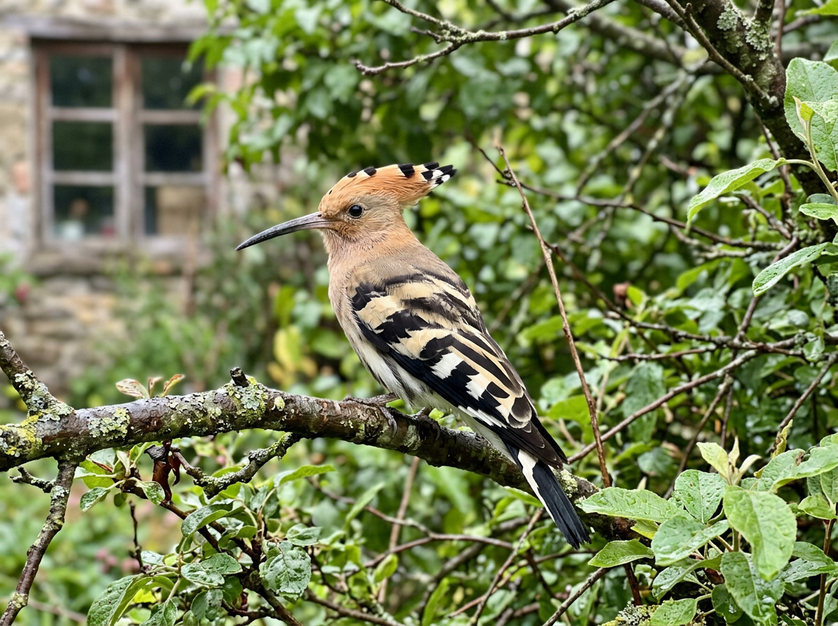 Unusual bird perched outdoors as a possible omen