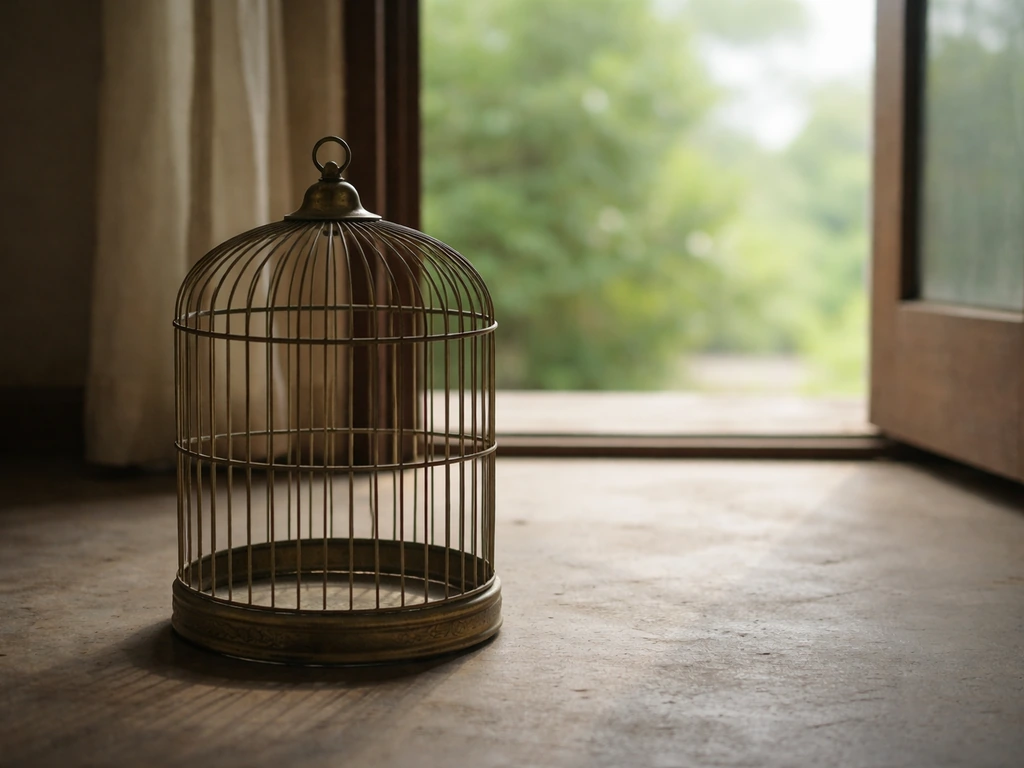 bird inside the cage meaning