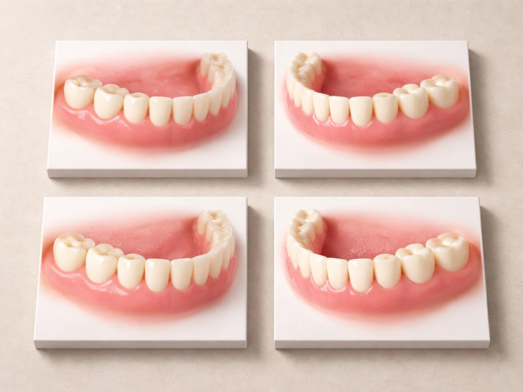 Four side-by-side photo-like visuals showing upper-left, upper-right, lower-left, and lower-right wisdom-tooth quadrants