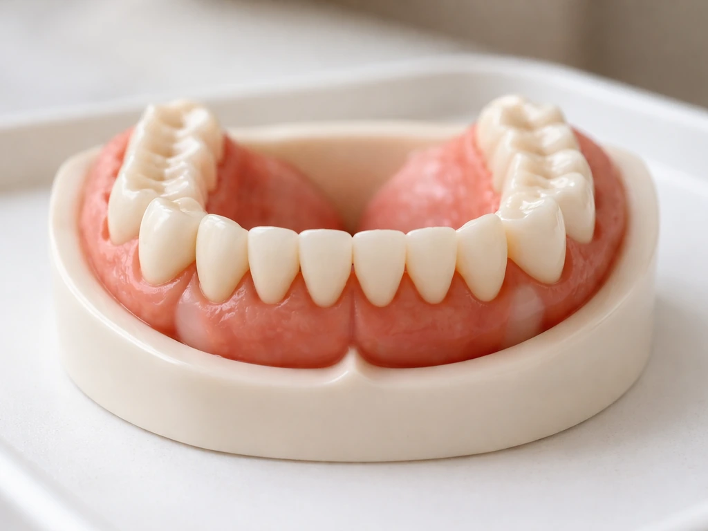Dental mouth model showing wisdom teeth on both sides, with one side slightly delayed
