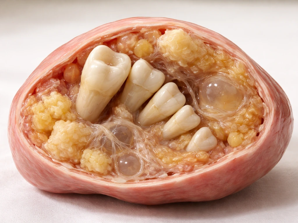 why does a teratoma grow teeth