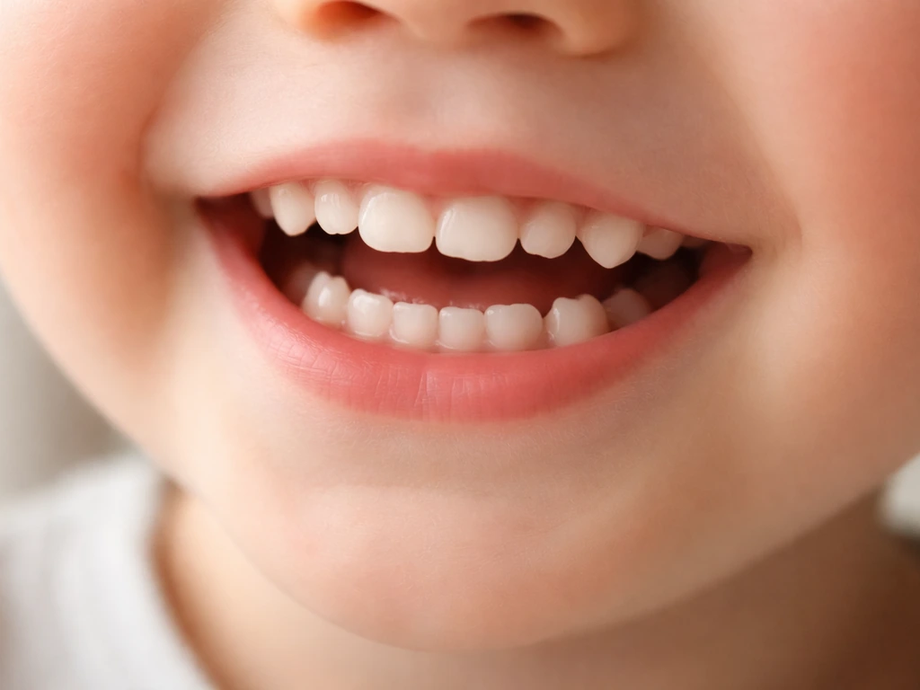 Close-up of a toddler’s mouth with visible primary teeth, focusing on the back molars that erupt last.