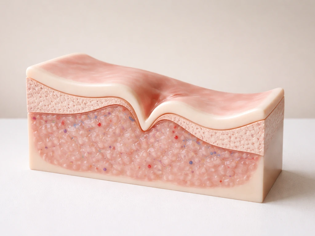Minimal jaw model showing epithelial and dental mesenchyme tissues meeting where a tooth bud forms.
