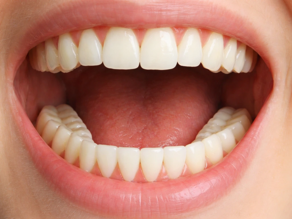Close-up of an adult mouth showing missing back wisdom-tooth positions behind the molars.