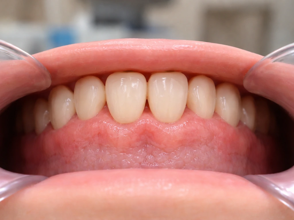 Close-up of a dental operatory showing gum tissue differences after osseous surgery on a mannequin.