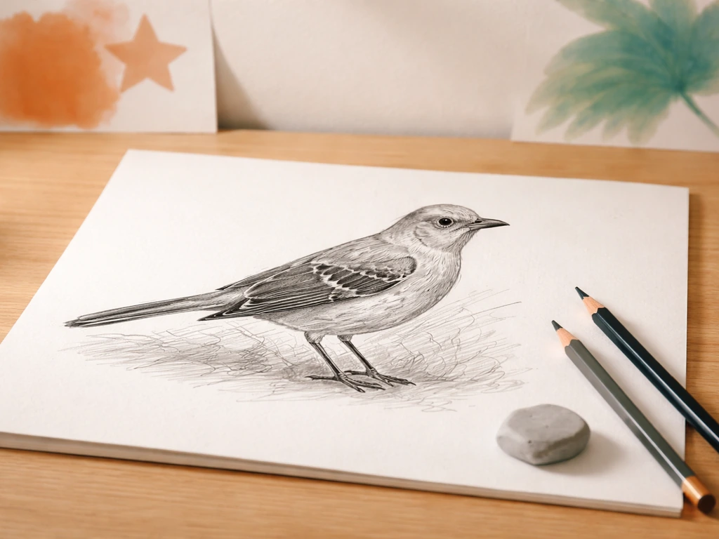 how to draw a state bird