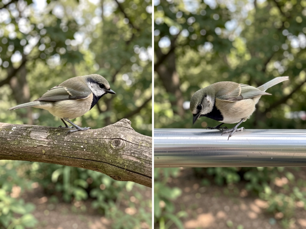 Duck lands on water with webbed feet extended and ripples trailing