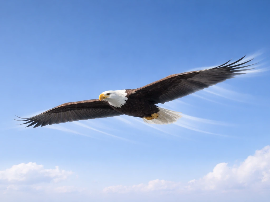 A realistic close view of a bird gliding with visible airflow, showing lift upward and drag backward.