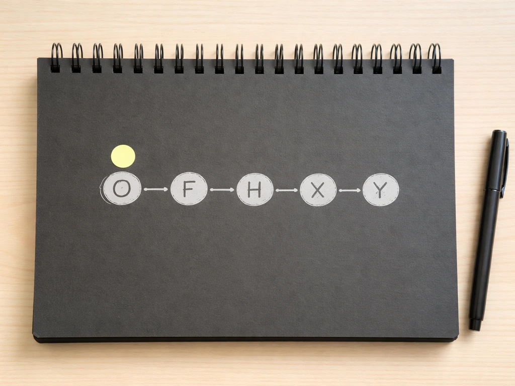 Overhead photo of a nearly filled five-slot worksheet board with one branch highlighted.