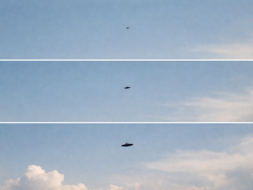 Three-step GIF-style sky scene with a small figure in clouds and a dramatic reveal in the clouds.