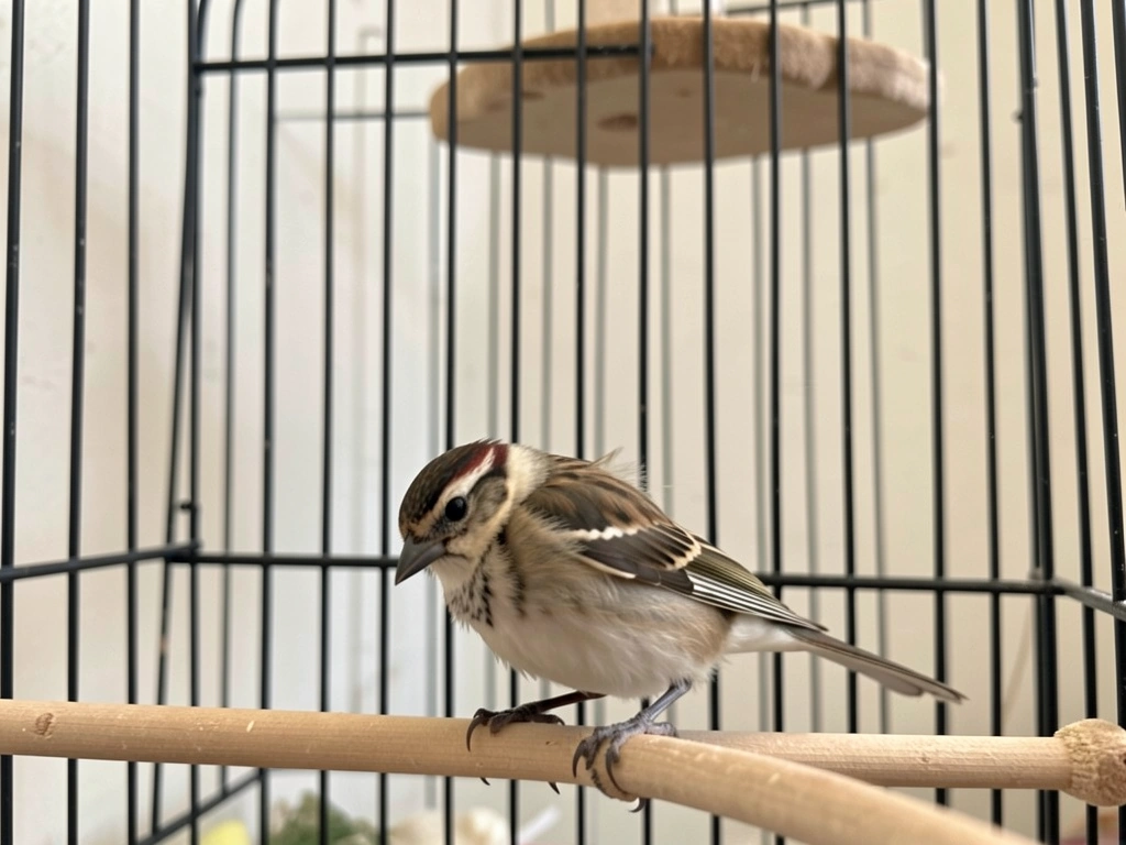 Bird lands on a low perch instead of flying to a higher perch, illustrating “bored of flying.”