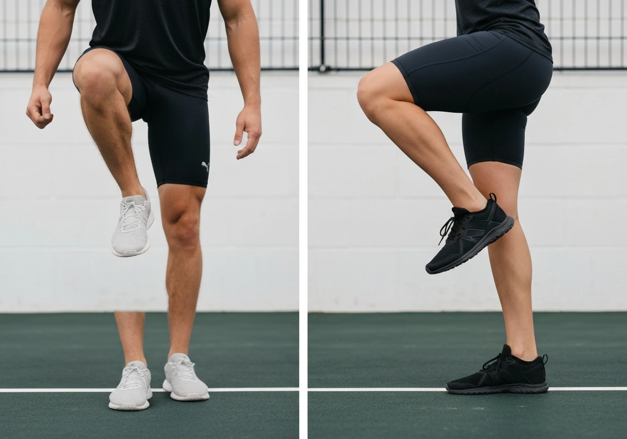 Standing alignment checklist: ears over shoulders, shoulders over hips, hips over midfoot.