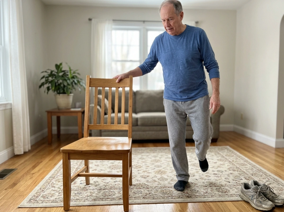 Progression practice: measured steps for improvement using marked distance on the floor.