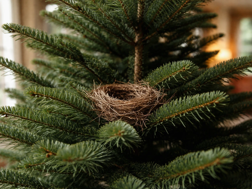 meaning of bird nest in christmas tree