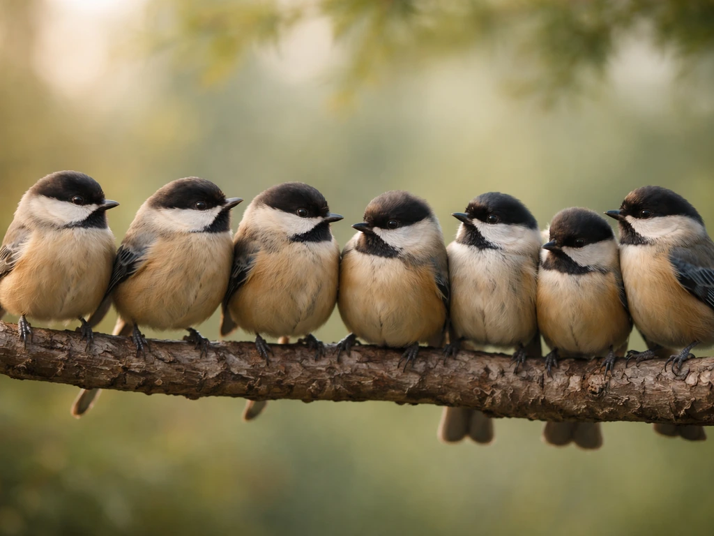 Small group of similar-feather birds perched together, visually suggesting “birds of a feather flock together.”