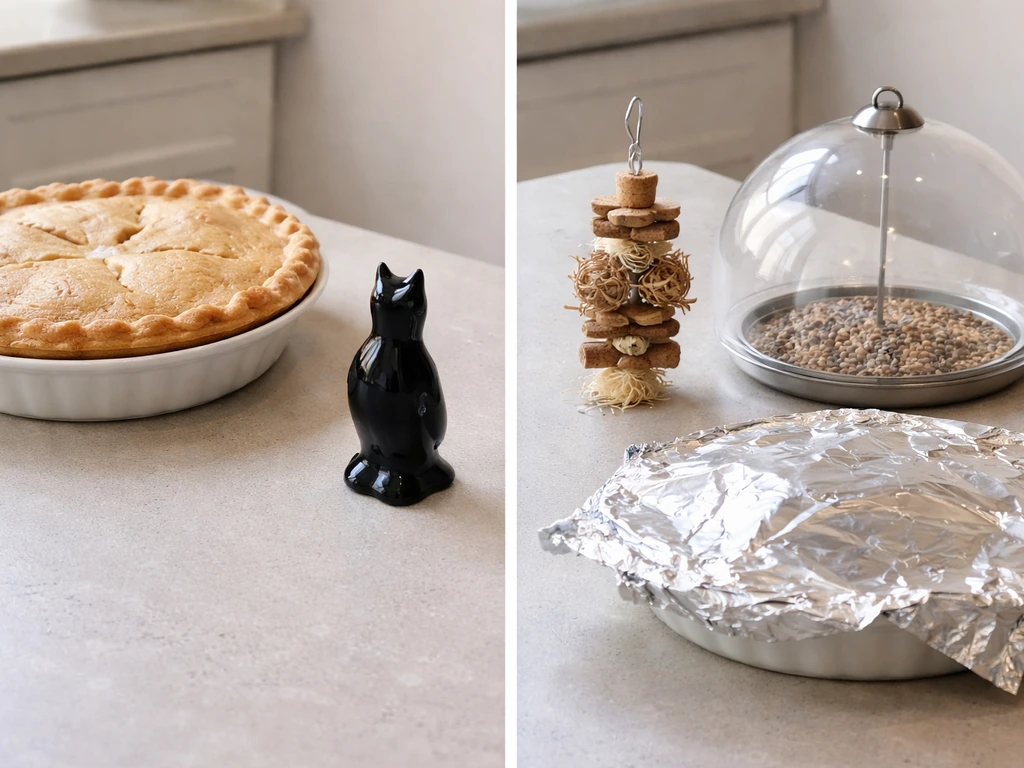 Pie vent on one side, bird-safe toy and feeder/guard alternatives on the other.