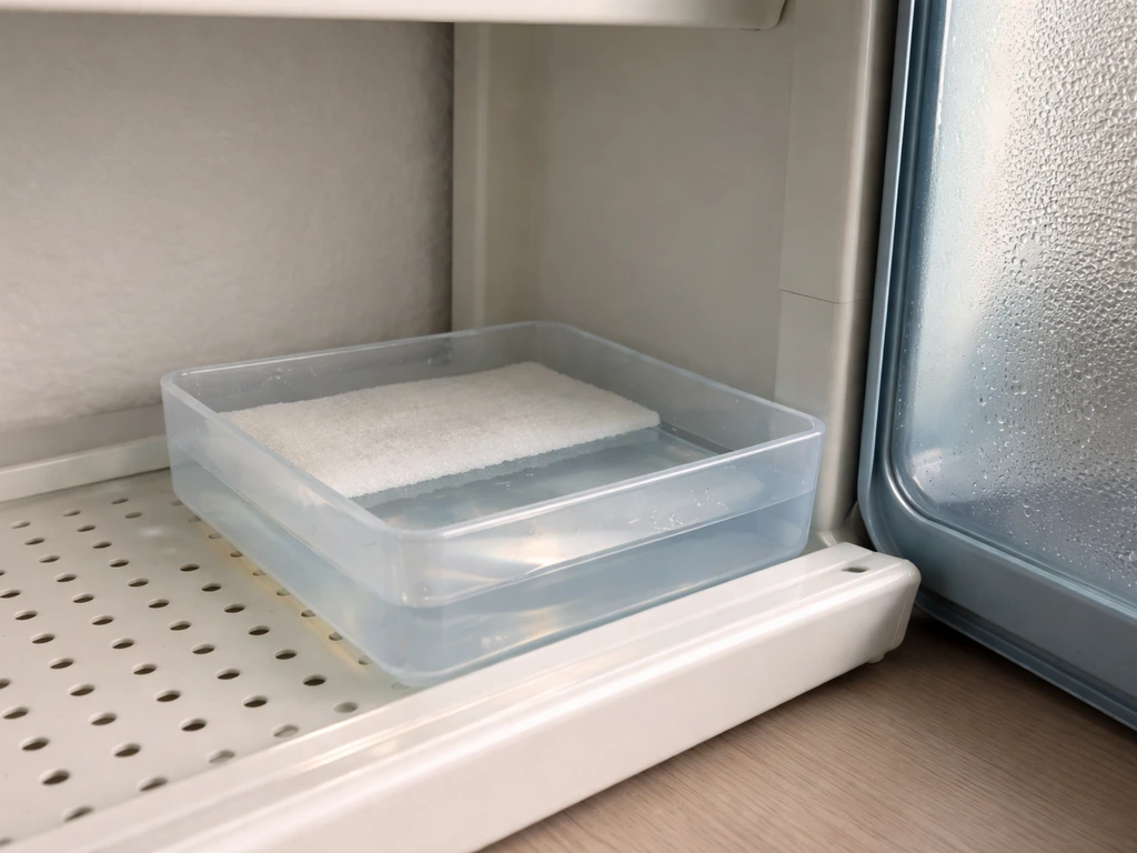 Incubator-side humidity tray with water reservoir setup, showing moisture management for egg incubation.