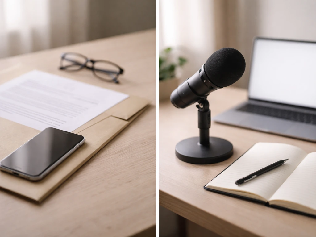 Minimal side-by-side scene suggesting two similar business profiles without showing any person’s face or identity.