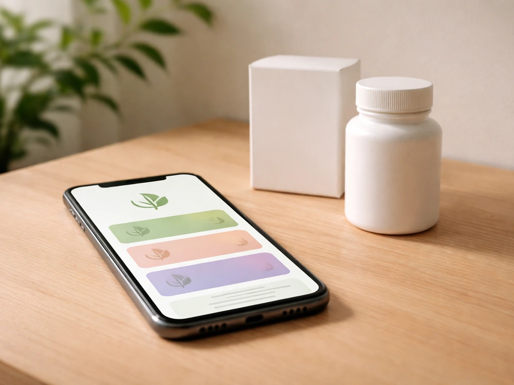 Minimal photo of a smartphone on a desk with a generic plant-themed app icon glow, clarifying multiple listings concept