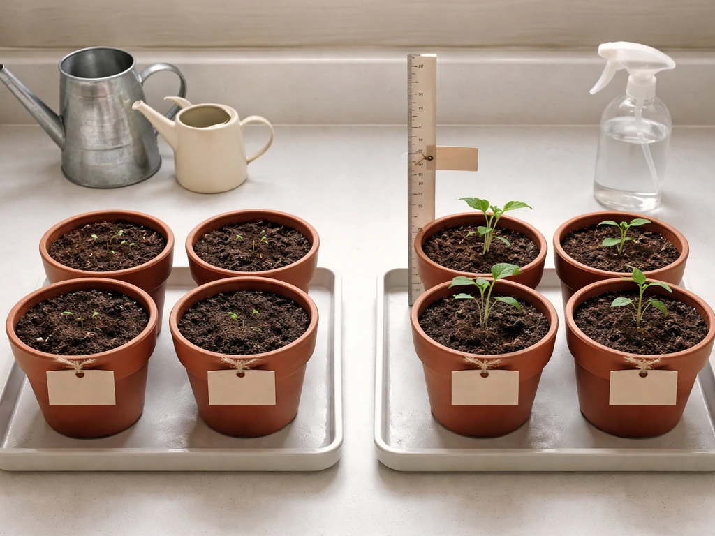 Does Fertilizer Make a Plant Grow Bigger? Test Setup