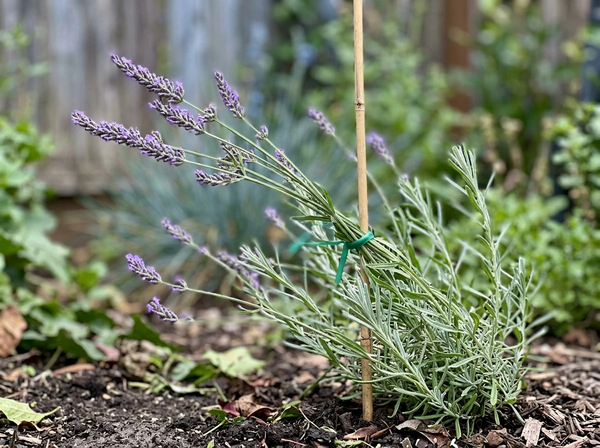 A plant stem gently brushed by a light airflow source to stimulate growth