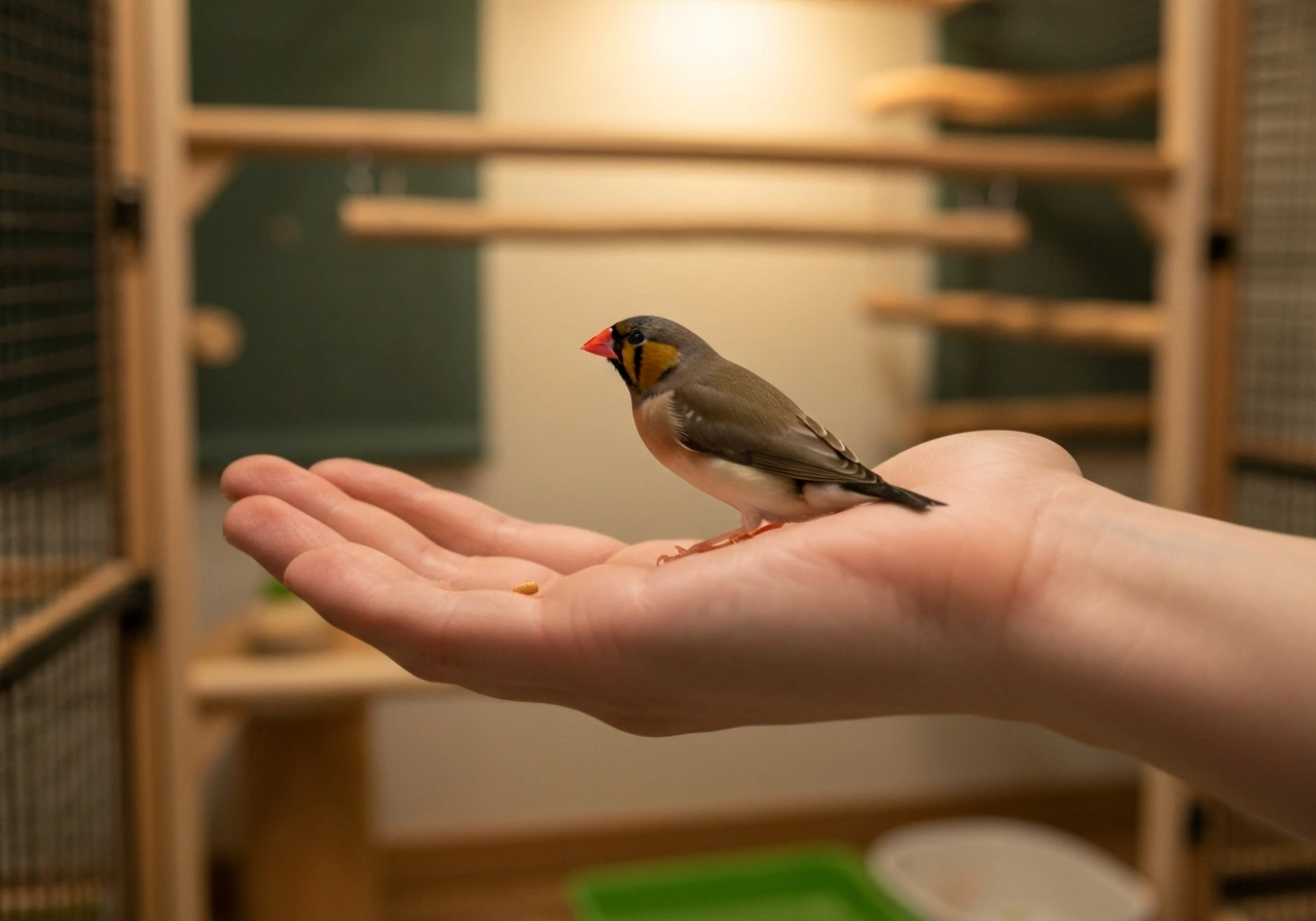 how to train a finch bird