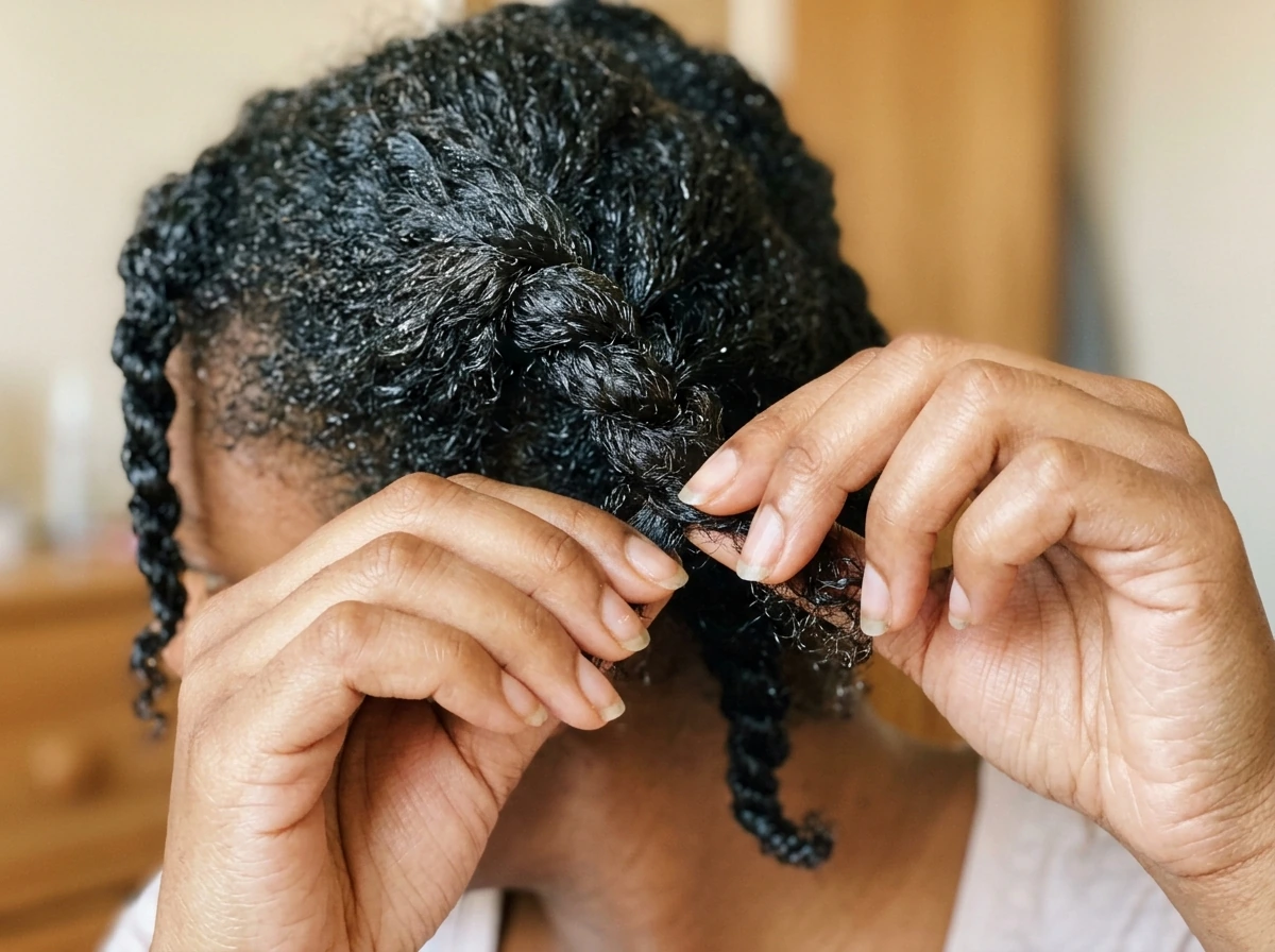Loose protective braid/twist showing ends tucked to reduce breakage