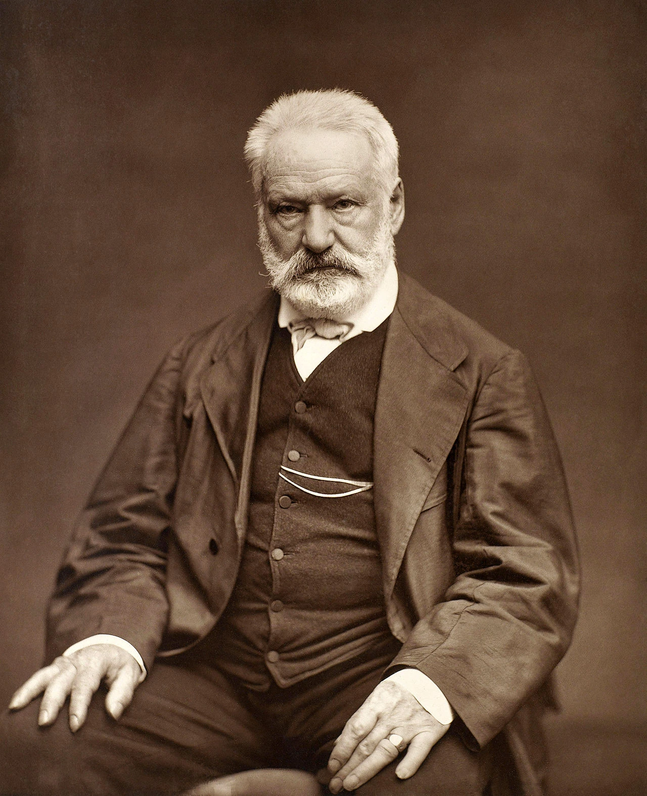 Portrait photograph of Victor-Marie Hugo