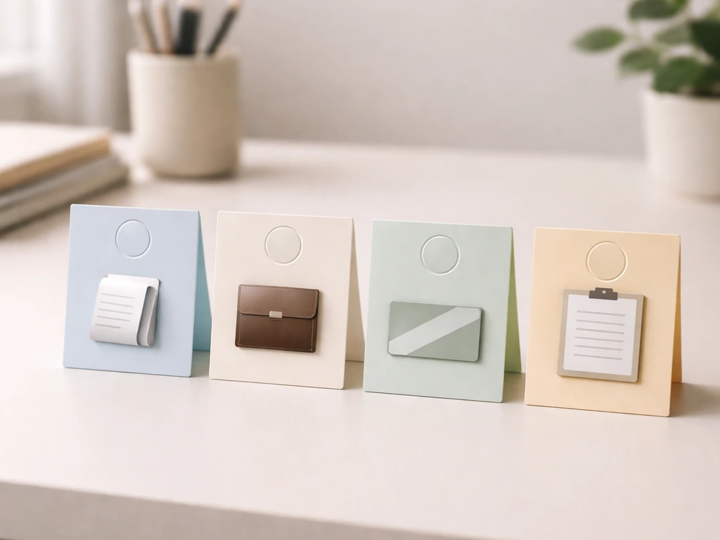 Minimal collage-style image showing multiple anonymous identifier cards to represent name ambiguity