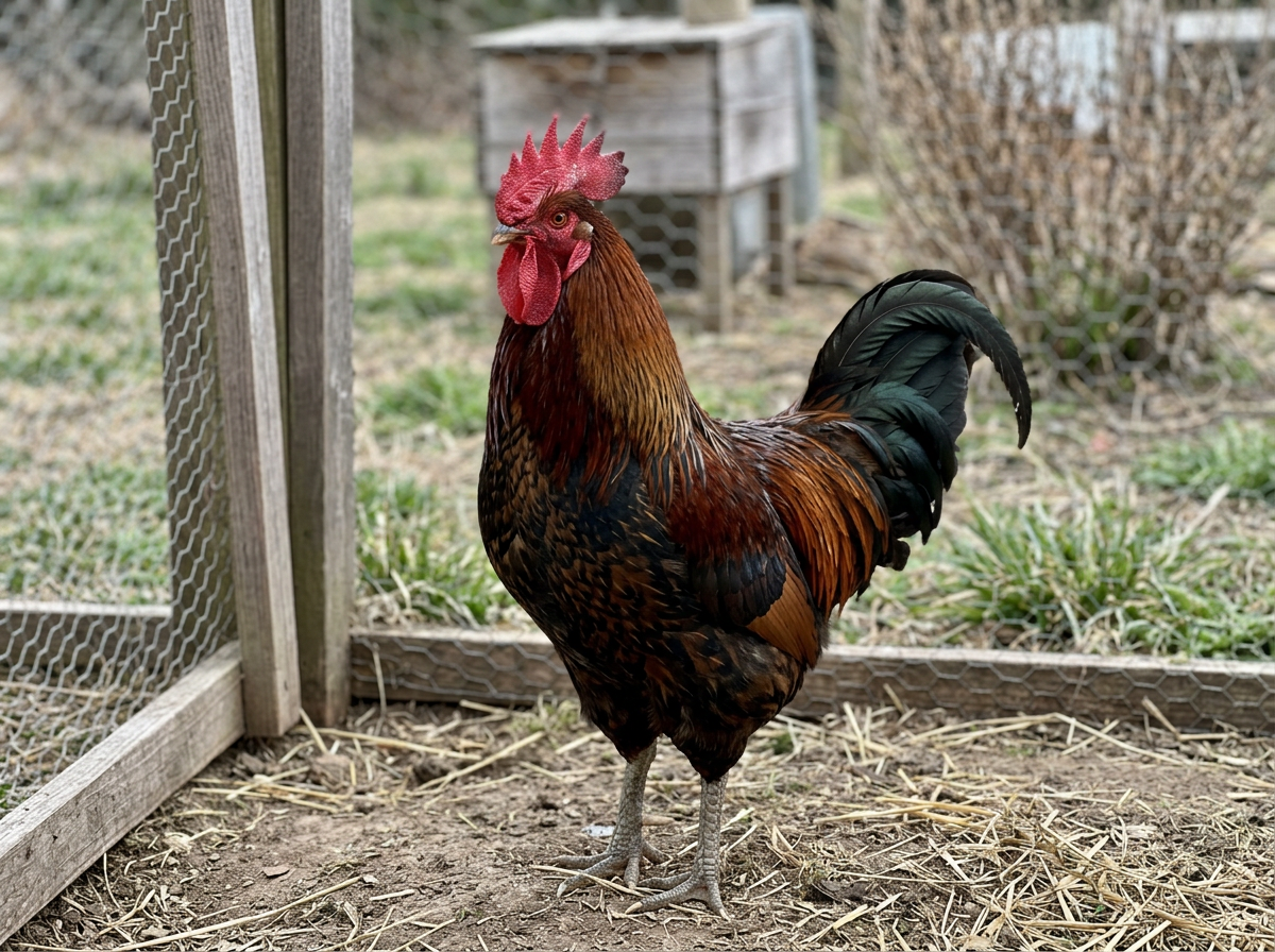 Words around “cock” context clue: “hen” and “chicken” next to “cock”.