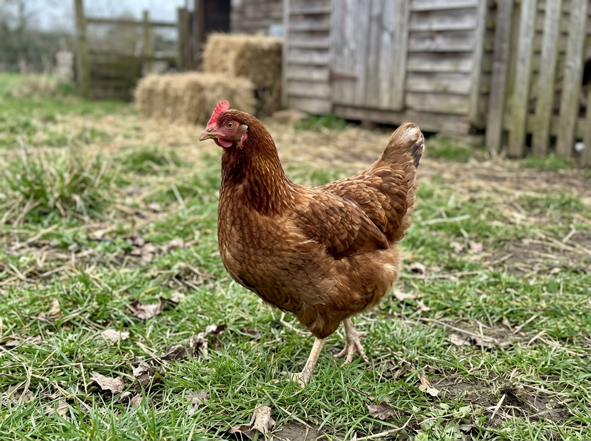 Close-up of comb and wattles comparing hen vs rooster