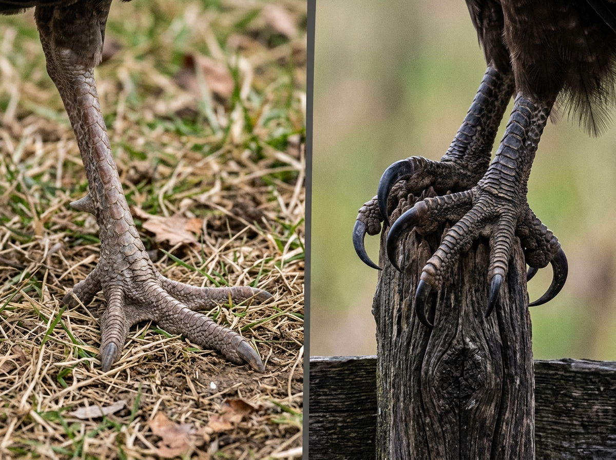 Wild turkey in a field, clearly identified as not a raptor