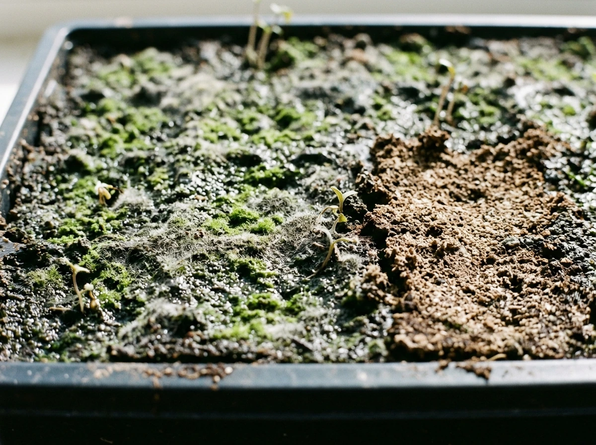 Green algae/mold on the soil surface from staying too wet