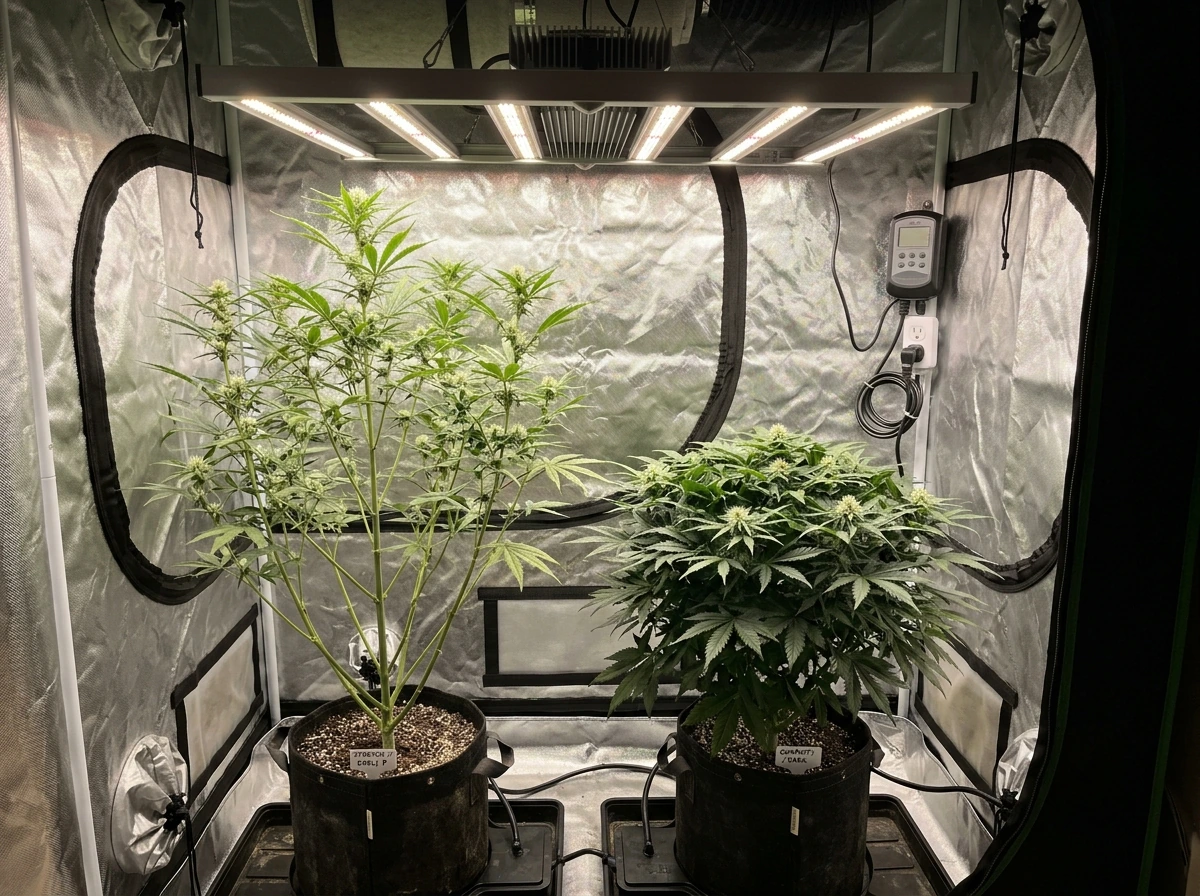 Autoflower and photoperiod flowering plants under correct light schedule