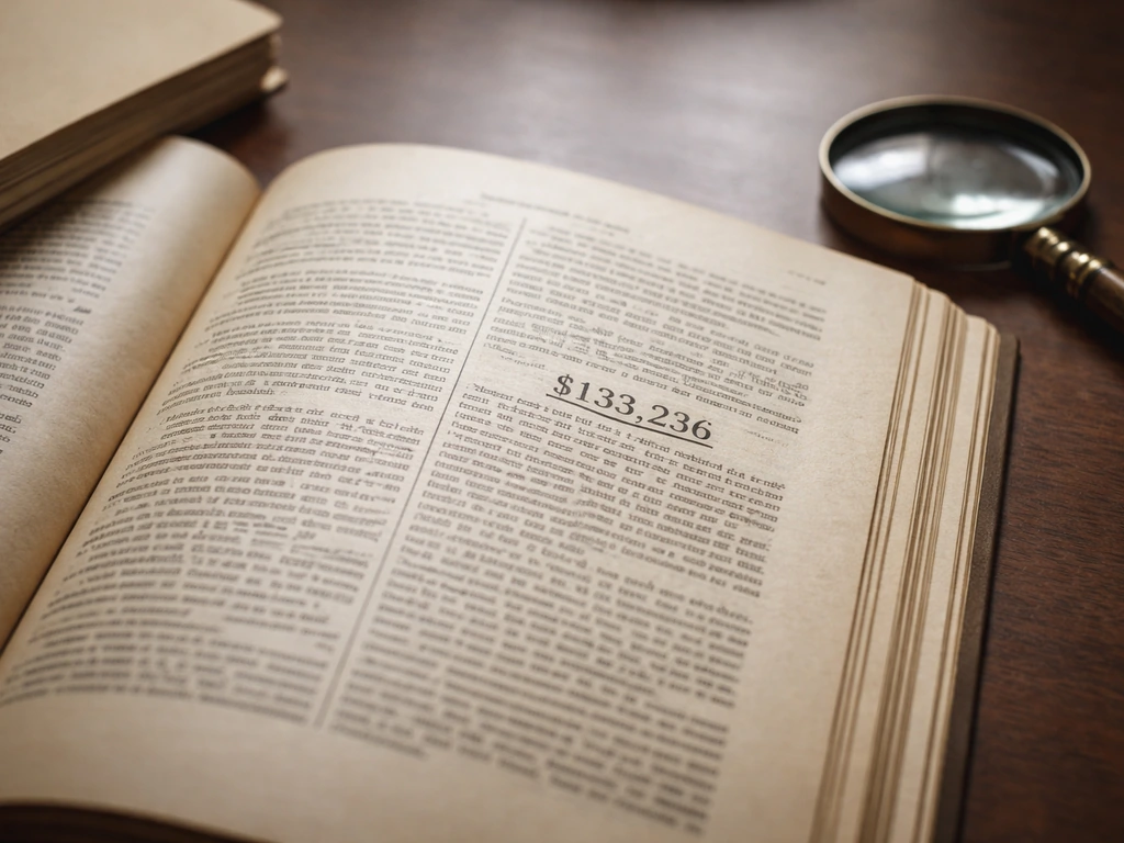 Close-up of an open aged Congressional Record page showing a specific earnings amount.