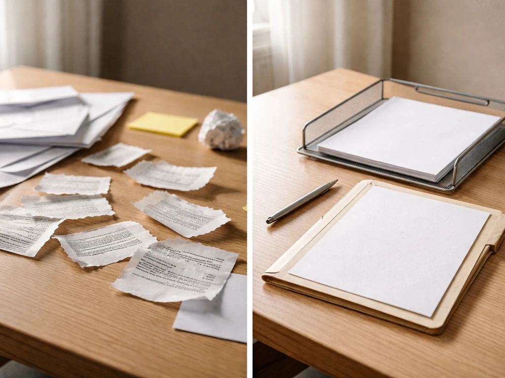 Split scene showing suspicious net-worth claims contrasted with a neutral public records document holder.