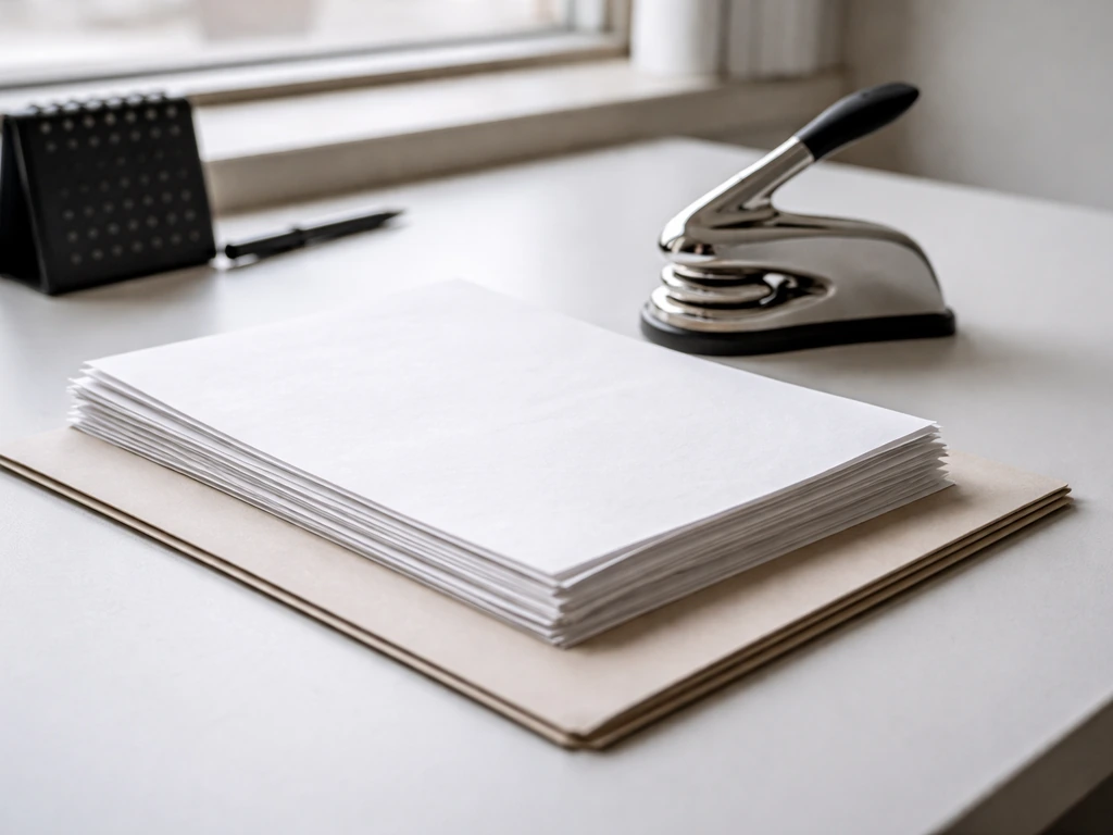 Close-up of filing papers and an embossed seal stamp on a desk, evoking business registration records.