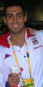 Milorad Čavić, Serbian swimmer and Olympic silver medalist, in a close-up editorial portrait.