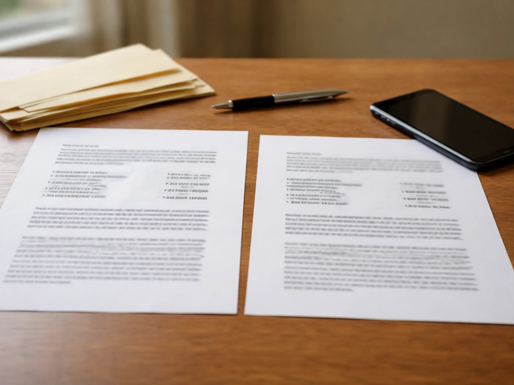 Two blurred financial pages and a smartphone on a desk, symbolizing conflicting reported figures.