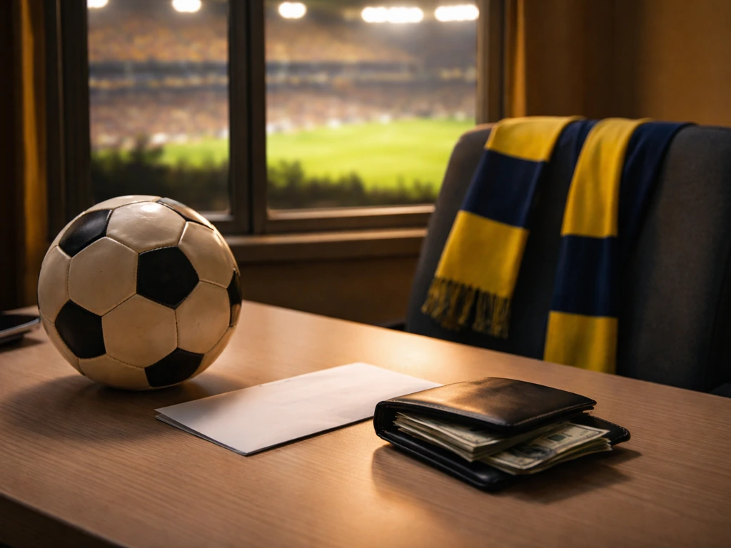 Football salary theme: money and a football match-day backdrop suggesting a Turkish league contract pay