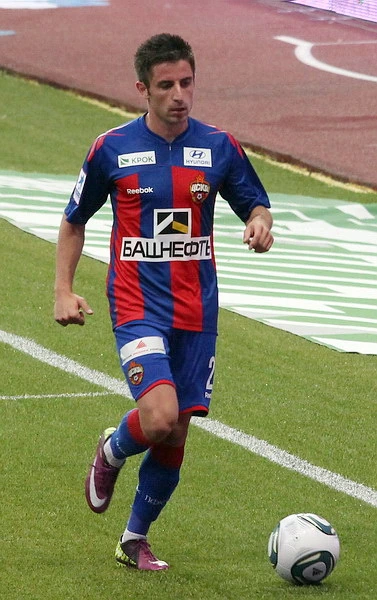 Zoran Tošić playing football in a match