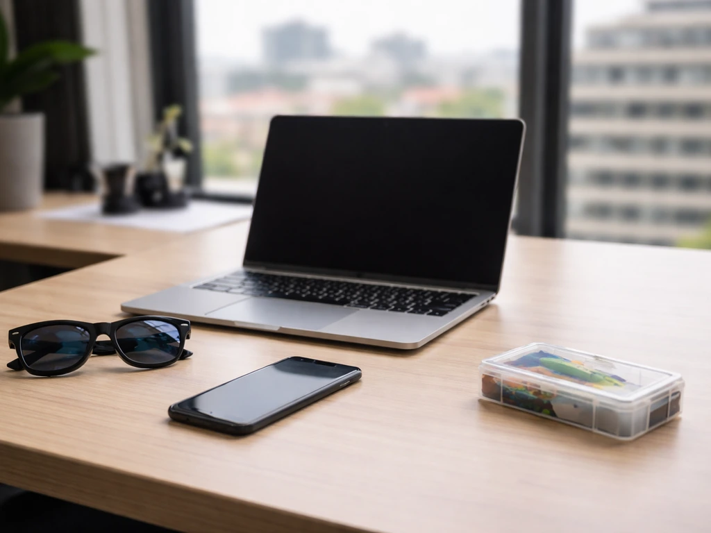 Belgrade business office desk setup with fishing-themed element, suggesting FishingBooker leadership and entrepreneurial