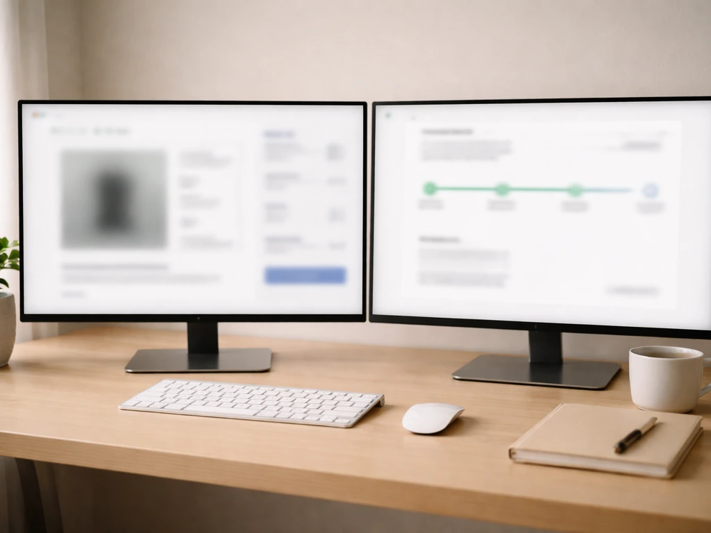 Minimal side-by-side mockups suggesting public Shopify store and shipment tracking signals
