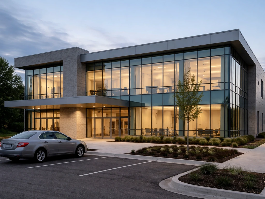 Modern medical office exterior representing Southern Neurosurgery LLC assets and business footprint