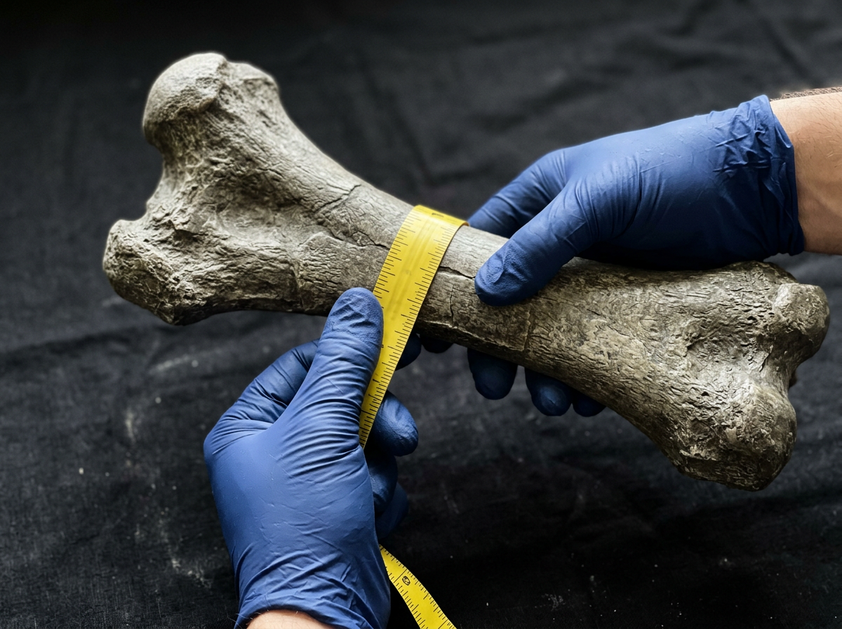 Measuring dodo femur circumference to estimate body mass