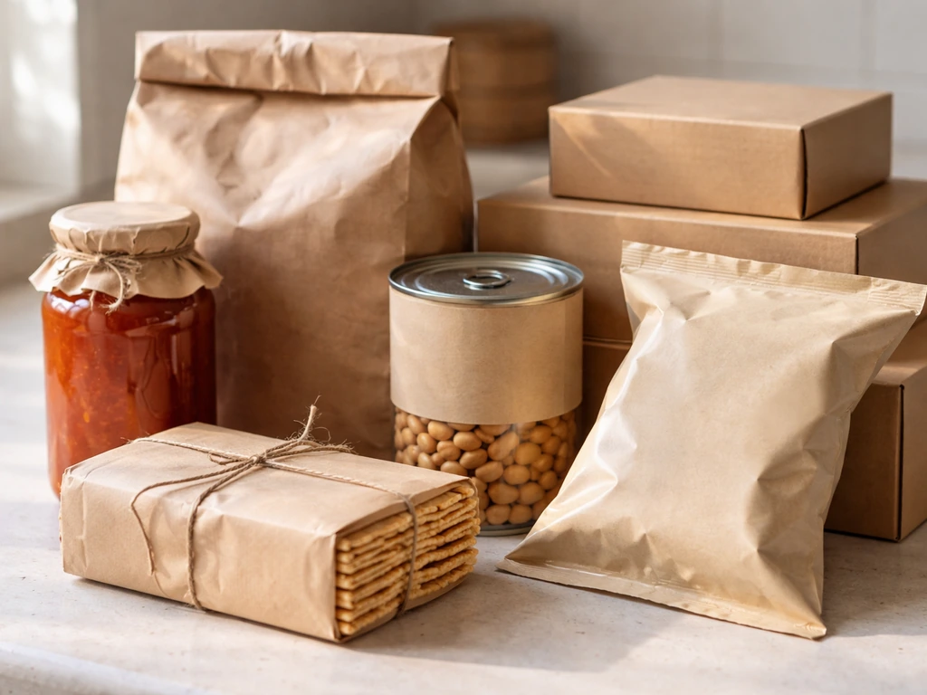 Close-up of pantry items beside assorted brand-labeled product boxes suggesting consumer brand equity stakes