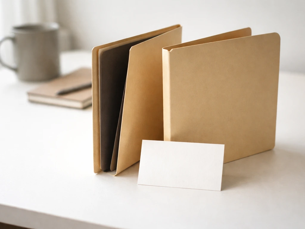 Empty folders on a desk with blank note card suggesting no documented liabilities found.