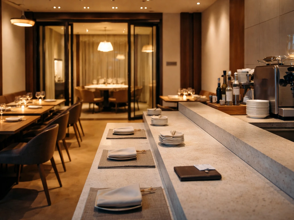 Upscale restaurant interior with elegant furnishings, suggesting hospitality investment and wealth context.
