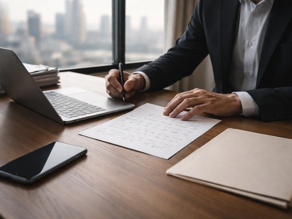 Office desk with documents and calendar under natural light, suggesting a timeline of business/legal events.